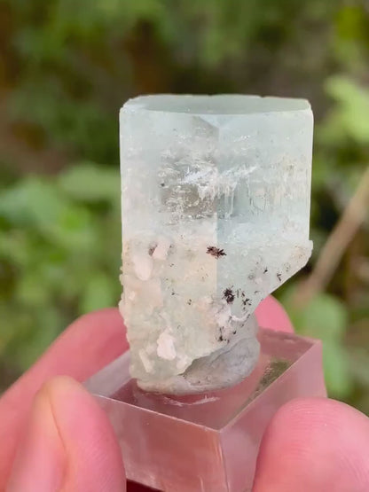 Natural Terminated Blue Aquamarine Crystal from Pakistan - 17 Gram