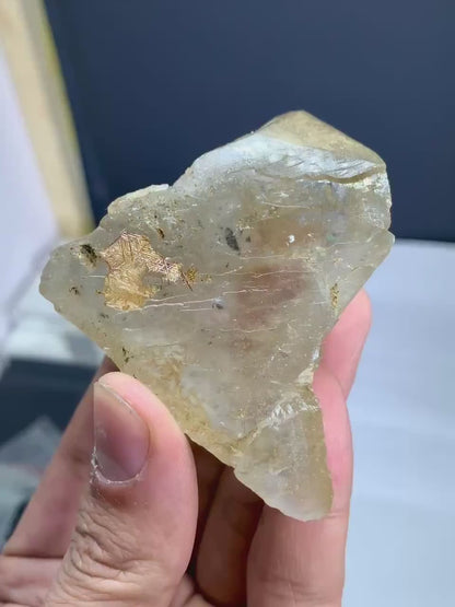 Golden Sagenite Rutile on Quartz from Pakistan - 167 Gram