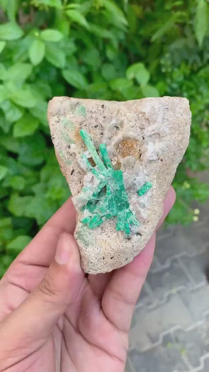Lush Green Emerald on Matrix from Pakistan - 293 Gram